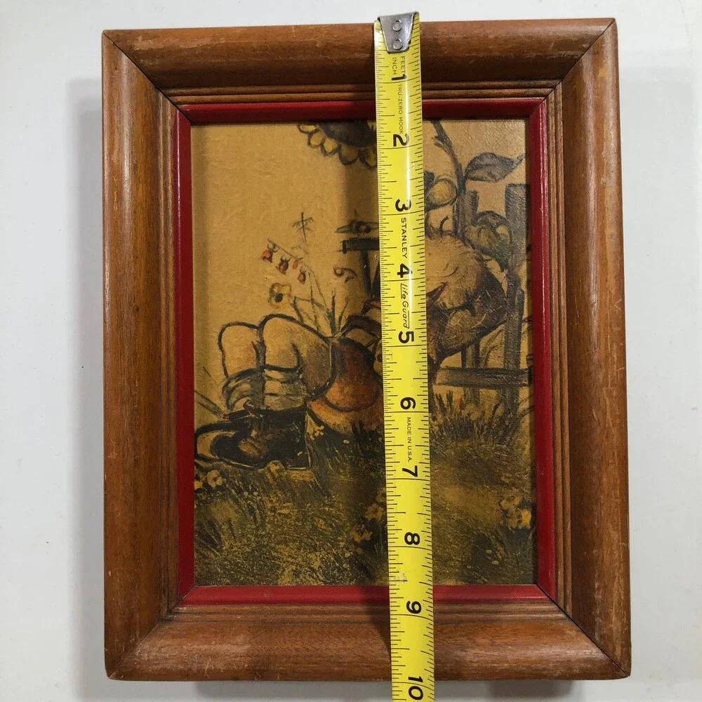 Lot of 4 Bonnie Belgium Signed Framed Drawings of Children Yellow 8
